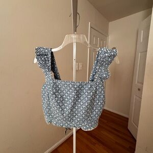 Blue Floral Women's Top